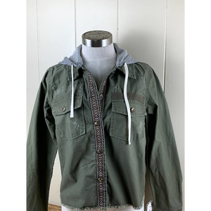 Hippie Rose Jacket Women’s‎ Small Distressed Hoodie